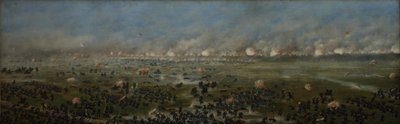 Assault on the Third Argentine Column at Curupayti by Candido Lopez